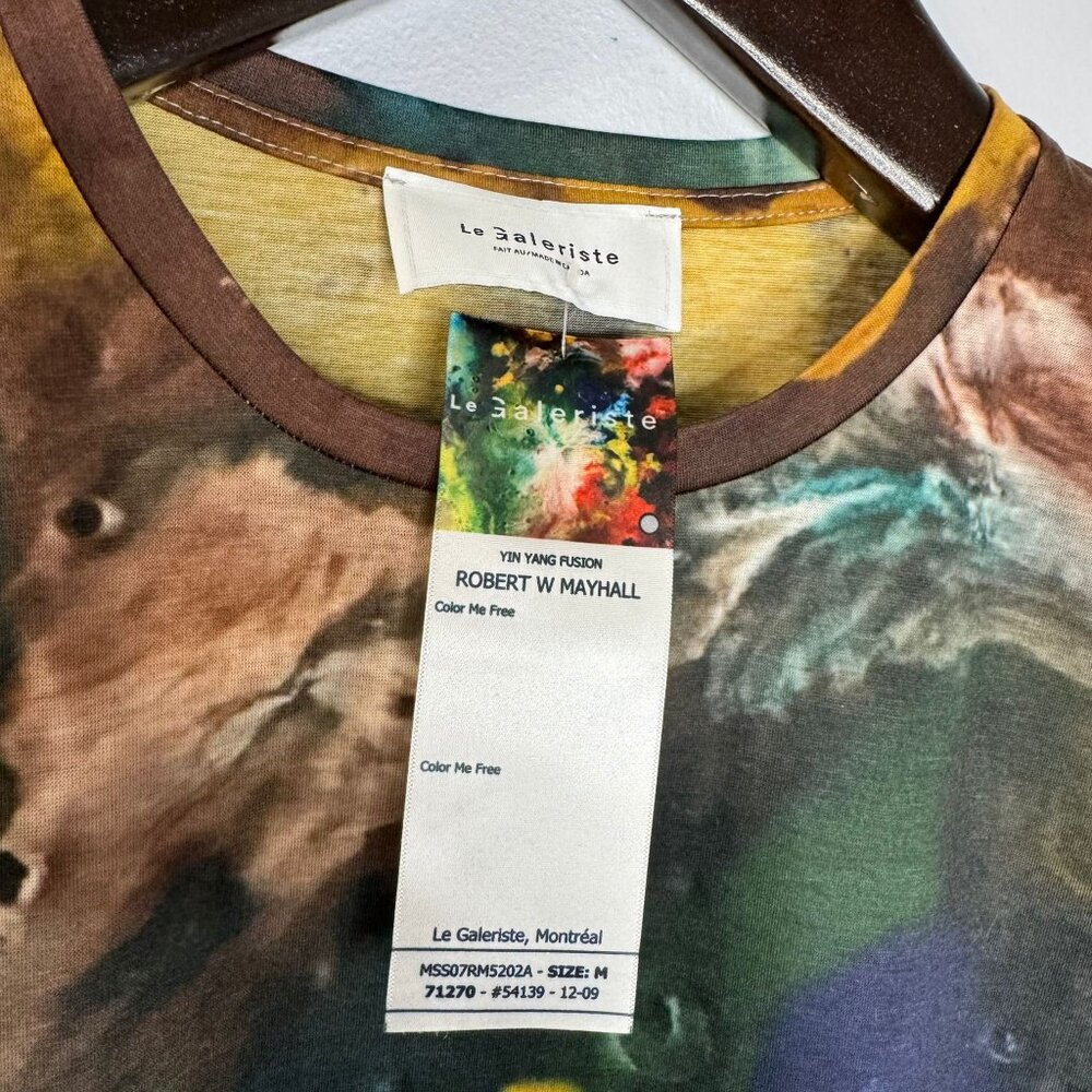 La Galeriste Yin Yang Wearable Art Colofull T-Shirt Size: M - Picture 6 of 8